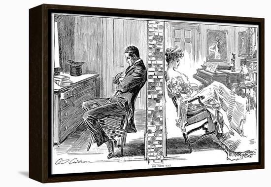 The Party Wall-Charles Dana Gibson-Framed Premier Image Canvas