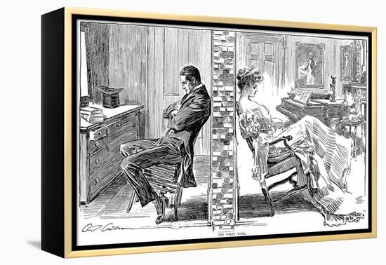 The Party Wall-Charles Dana Gibson-Framed Premier Image Canvas