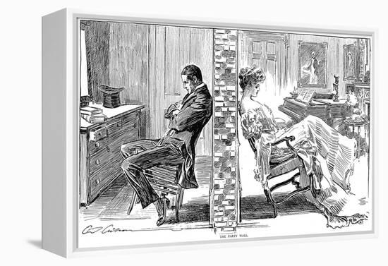 The Party Wall-Charles Dana Gibson-Framed Premier Image Canvas