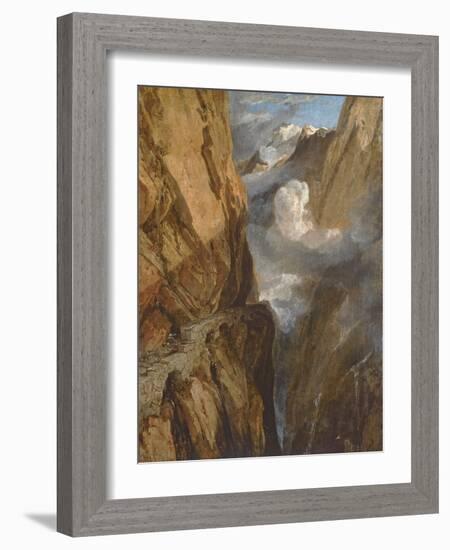 The Pass of Saint Gotthard, Switzerland, 1803-04 (Oil on Canvas)-Joseph Mallord William Turner-Framed Giclee Print