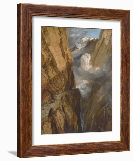The Pass of Saint Gotthard, Switzerland, 1803-04 (Oil on Canvas)-Joseph Mallord William Turner-Framed Giclee Print