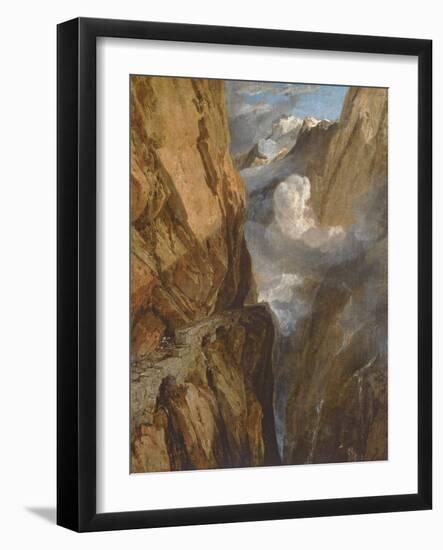 The Pass of Saint Gotthard, Switzerland, 1803-04 (Oil on Canvas)-Joseph Mallord William Turner-Framed Giclee Print