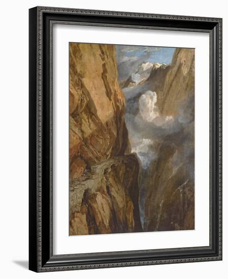 The Pass of Saint Gotthard, Switzerland, 1803-04 (Oil on Canvas)-Joseph Mallord William Turner-Framed Giclee Print