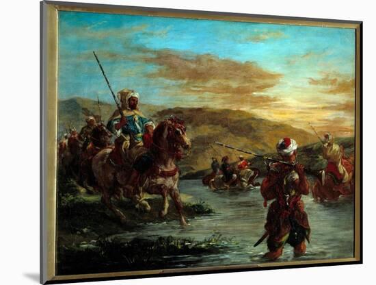 The Passage of a Gue in Morocco. Painting by Eugene Delacroix (1798-1863), 1858. H S/T. Dim: 0.60 X-Ferdinand Victor Eugene Delacroix-Mounted Giclee Print