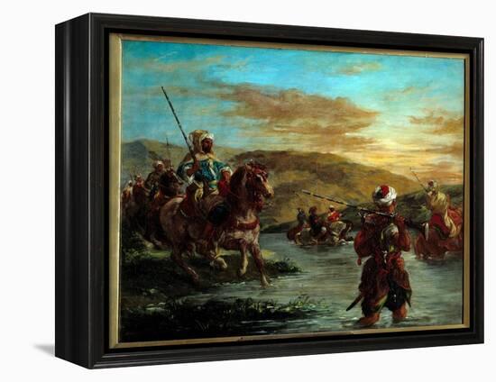 The Passage of a Gue in Morocco. Painting by Eugene Delacroix (1798-1863), 1858. H S/T. Dim: 0.60 X-Ferdinand Victor Eugene Delacroix-Framed Premier Image Canvas