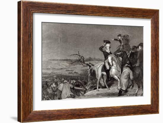 The Passage of the Delaware in 1776, Engraved by J.N. Gimbrede For 'The New York Mirror-Thomas Sully-Framed Giclee Print