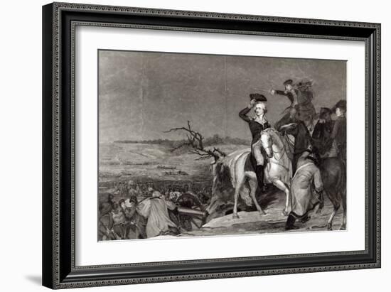 The Passage of the Delaware in 1776, Engraved by J.N. Gimbrede For 'The New York Mirror-Thomas Sully-Framed Giclee Print