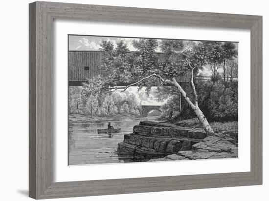 The Passaic, Below Little Falls-Jules Tavernier-Framed Giclee Print