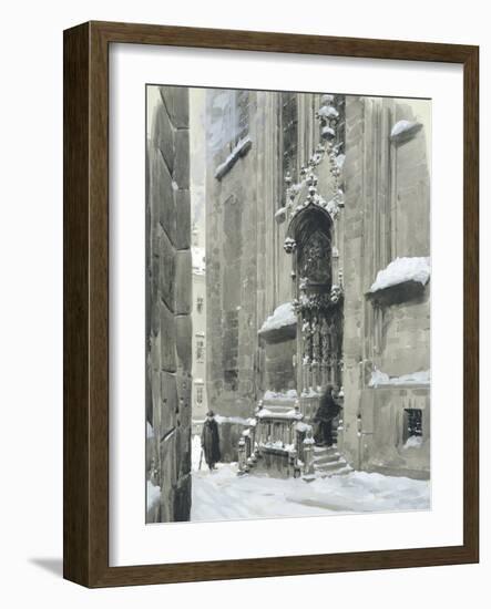 The Passauerplatz in the Snow, Vienna, 1905-Wilhelm Gause-Framed Giclee Print