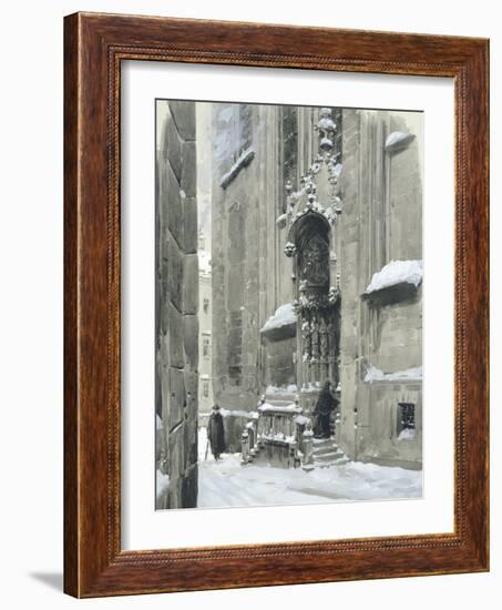 The Passauerplatz in the Snow, Vienna, 1905-Wilhelm Gause-Framed Giclee Print