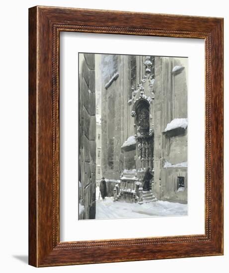 The Passauerplatz in the Snow, Vienna, 1905-Wilhelm Gause-Framed Giclee Print