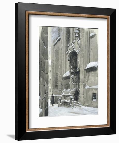 The Passauerplatz in the Snow, Vienna, 1905-Wilhelm Gause-Framed Giclee Print