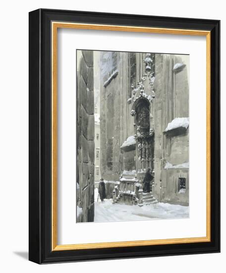 The Passauerplatz in the Snow, Vienna, 1905-Wilhelm Gause-Framed Giclee Print