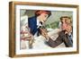 The Passenger Hated Redheads  - Saturday Evening Post "Leading Ladies", August 13, 1949 pg.24-Joe deMers-Framed Giclee Print