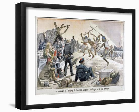 The Passengers and Equipment of Admiral Gueydon Shipwrecked on the African Coast, 1903-null-Framed Giclee Print