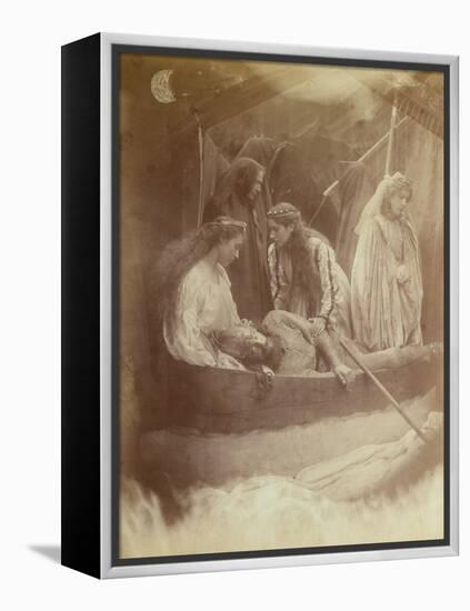 The Passing of King Arthur, Illustration from 'Idylls of the King' by Alfred Tennyson-Julia Margaret Cameron-Framed Premier Image Canvas