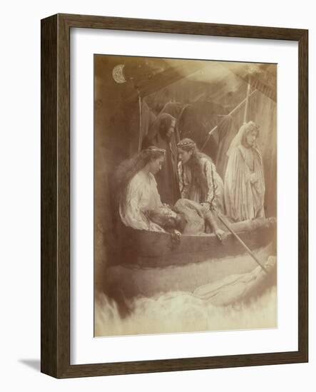 The Passing of King Arthur, Illustration from 'Idylls of the King' by Alfred Tennyson-Julia Margaret Cameron-Framed Giclee Print