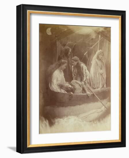 The Passing of King Arthur, Illustration from 'Idylls of the King' by Alfred Tennyson-Julia Margaret Cameron-Framed Giclee Print