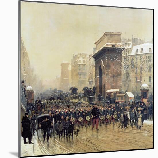 The Passing Regiment, 1875-Jean-Baptiste Edouard Detaille-Mounted Giclee Print