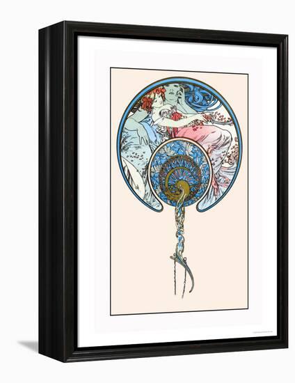 The Passing Wind Takes Youth Away-Alphonse Mucha-Framed Stretched Canvas
