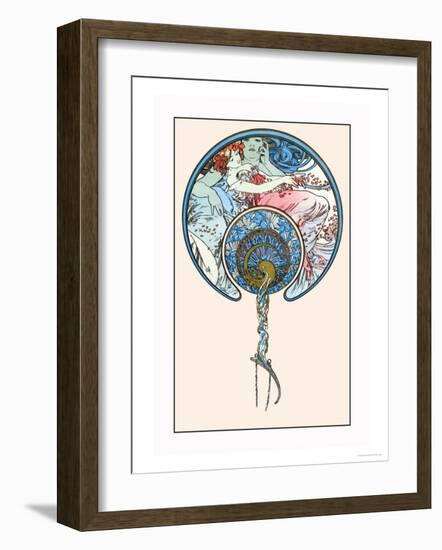 The Passing Wind Takes Youth Away-Alphonse Mucha-Framed Art Print