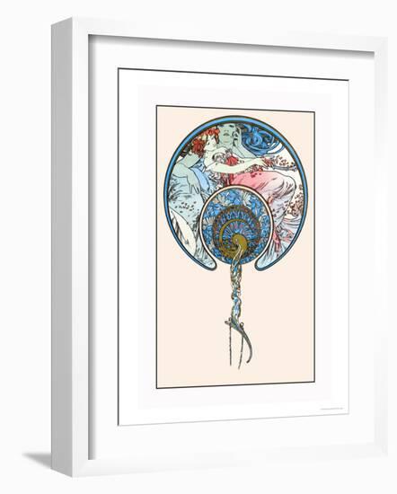 The Passing Wind Takes Youth Away-Alphonse Mucha-Framed Art Print