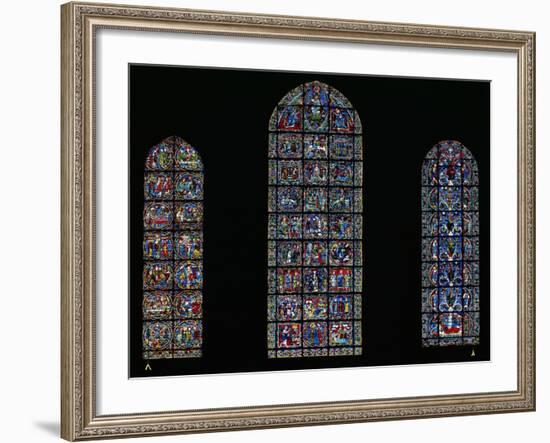 The Passion, the Nativity and the Tree of Jesse, Lancet Windows in the West Facade, 12th Century-null-Framed Giclee Print
