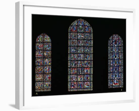 The Passion, the Nativity and the Tree of Jesse, Lancet Windows in the West Facade, 12th Century-null-Framed Giclee Print