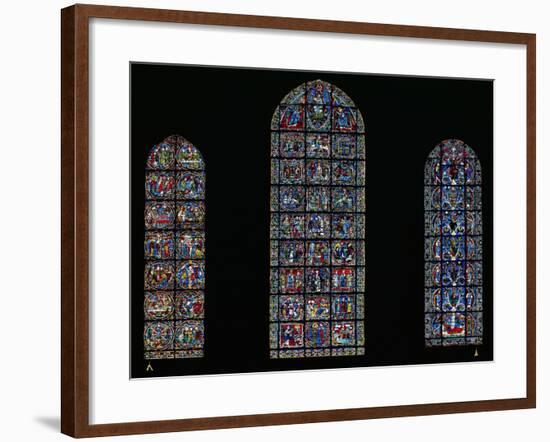 The Passion, the Nativity and the Tree of Jesse, Lancet Windows in the West Facade, 12th Century-null-Framed Giclee Print