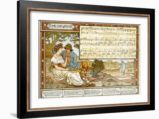 The Passionate Shepherd to His Love', Song Illustration from 'Pan-Pipes', a Book of Old Songs,…-Walter Crane-Framed Giclee Print