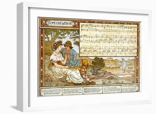 The Passionate Shepherd to His Love', Song Illustration from 'Pan-Pipes', a Book of Old Songs,…-Walter Crane-Framed Giclee Print