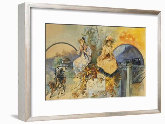 The Past and the Present-Edward Percy Moran-Framed Giclee Print