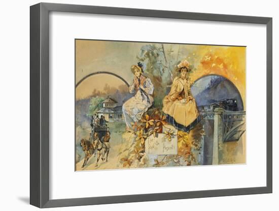 The Past and the Present-Edward Percy Moran-Framed Giclee Print