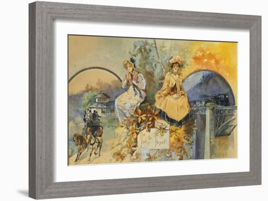 The Past and the Present-Edward Percy Moran-Framed Giclee Print