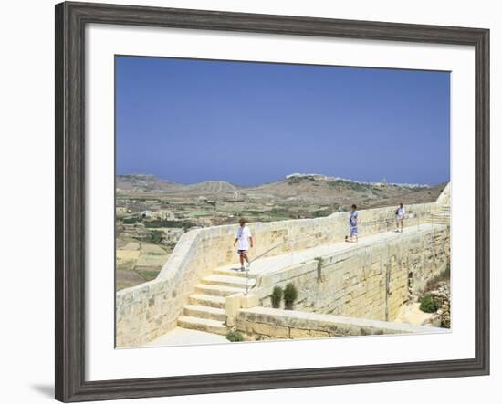 The Path around the Walls of the Citadel, Victoria, Gozo, Malta-Peter Thompson-Framed Photographic Print