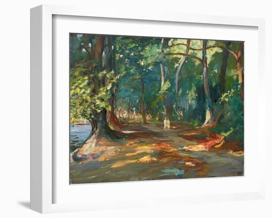 The Path by the River, Maidenhead, 1919 (Oil on Canvas)-John Lavery-Framed Giclee Print