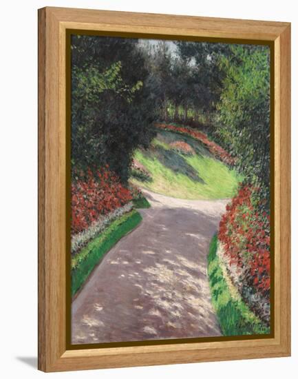 The Path in the Garden, 1886 (Oil on Canvas)-Gustave Caillebotte-Framed Premier Image Canvas