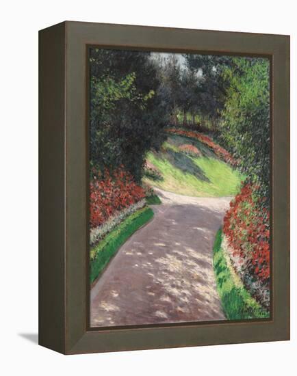 The Path in the Garden, 1886 (Oil on Canvas)-Gustave Caillebotte-Framed Premier Image Canvas