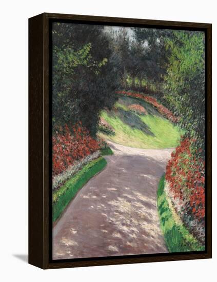 The Path in the Garden, 1886 (Oil on Canvas)-Gustave Caillebotte-Framed Premier Image Canvas