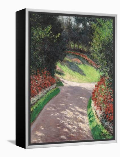 The Path in the Garden, 1886 (Oil on Canvas)-Gustave Caillebotte-Framed Premier Image Canvas