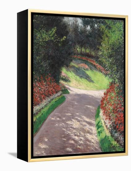 The Path in the Garden, 1886 (Oil on Canvas)-Gustave Caillebotte-Framed Premier Image Canvas