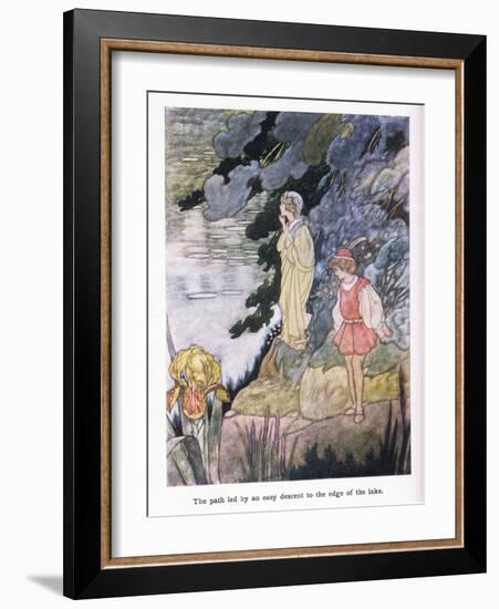 The Path Led by Easy Descent to the Edge of the Lake-Charles Robinson-Framed Giclee Print