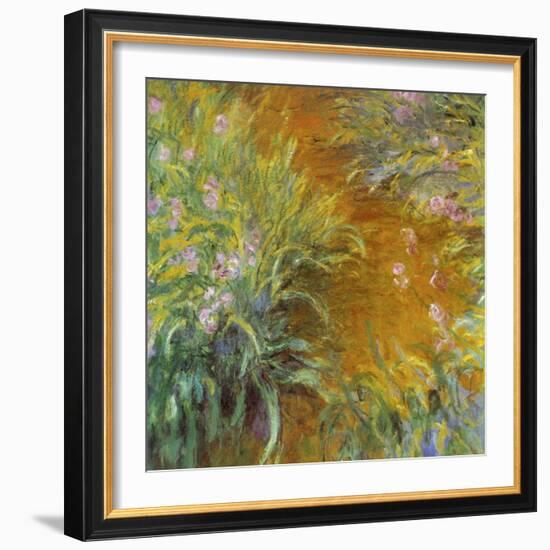 The Path through the Irises-null-Framed Giclee Print