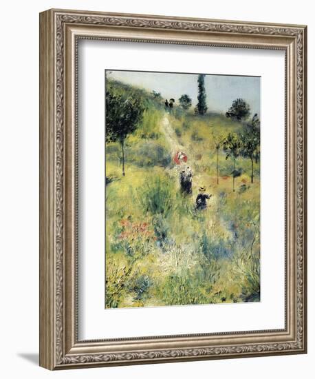 The Path Through the Long Grass-Pierre-Auguste Renoir-Framed Art Print