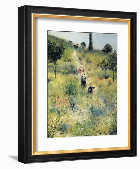 The Path Through the Long Grass-Pierre-Auguste Renoir-Framed Art Print