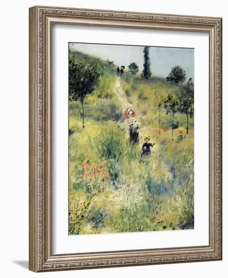 The Path Through the Long Grass-Pierre-Auguste Renoir-Framed Art Print