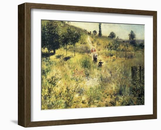 The Path Through the Long Grass-Pierre-Auguste Renoir-Framed Art Print