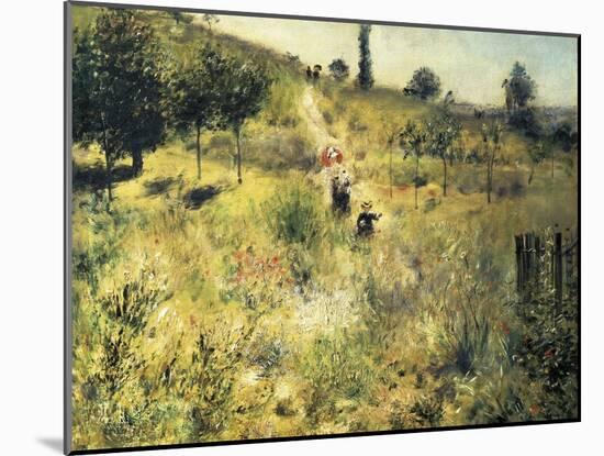 The Path Through the Long Grass-Pierre-Auguste Renoir-Mounted Art Print