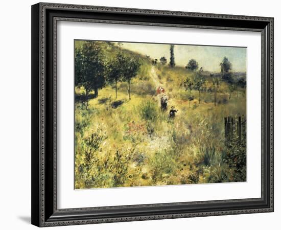 The Path Through the Long Grass-Pierre-Auguste Renoir-Framed Art Print