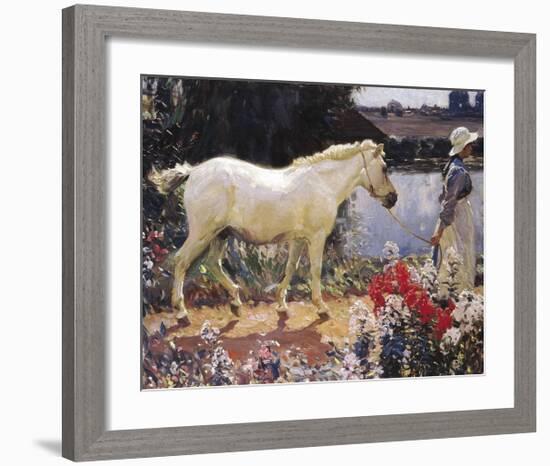 The Path To The Orchard-Sir Alfred Munnings-Framed Premium Giclee Print